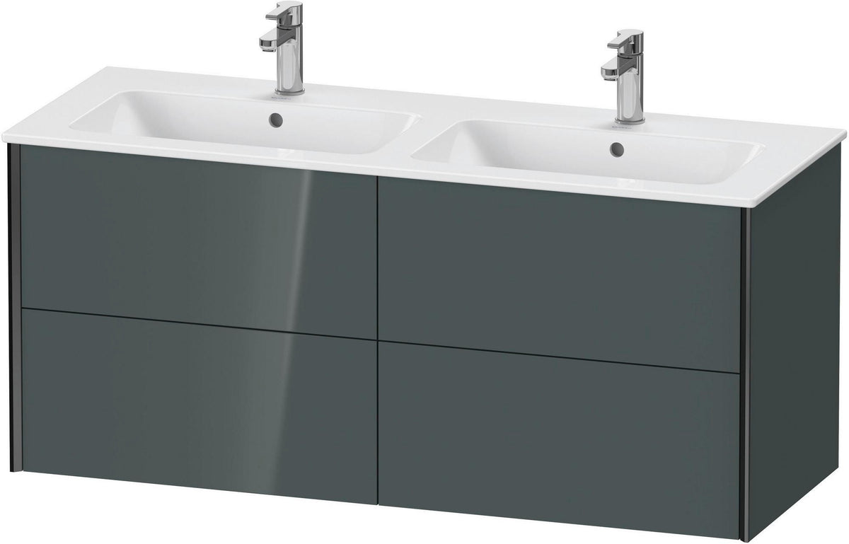 Duravit XViu Waschtischunterbau wandhängend 1280 mm, 4 Schubkästen, champagner matt/weiß matt