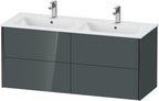 dolomiti grey hochglanz / Mitteldichte Faserplatte (MDF) / 4Schubk.,schwarz matt/dolom.grey