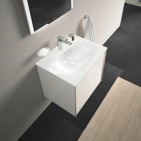 DURAVIT Viu Möbelwaschtisch 630 mm Weiß mit Überlauf und 1 Hahnloch