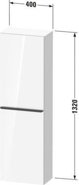 Duravit D-Neo Halbhochschrank 400 mm Eiche mit 1 Tür und Soft-Close
