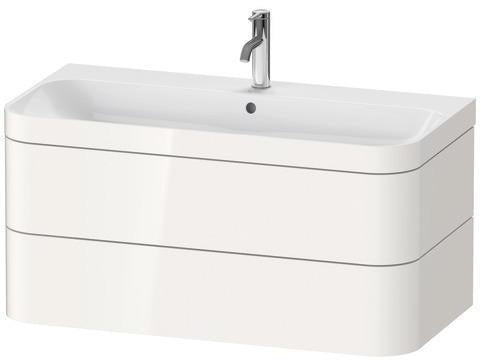 DURAVIT Waschtischset Happy D.2 Plus 2 Schubkästen 975x490 mm eiche hell taupe supermatt