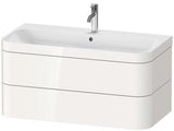DURAVIT Waschtischset Happy D.2 Plus 2 Schubkästen 975x490 mm eiche hell taupe supermatt