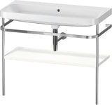 Duravit Happy D.2 c-shaped Waschtischset mit Metallkonsole, 975 mm, Taupe