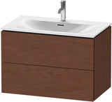 Duravit L-Cube Waschtischunterbau 820 mm weiß matt mit 2 Schubkästen und Tip-On-Technik