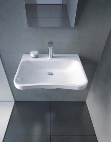 DURAVIT DuraStyle Vital Waschtisch 650 mm, weiß, ohne Überlauf, mit Hahnlochbank
