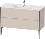 DURAVIT XViu Waschtischunterbau bodenstehend 1210 mm, 2 Auszüge, champagner matt/weiß matt