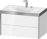 DURAVIT XViu c-bonded Waschtischset wandhängend 800x480x503mm mit 2 Schubkästen, Push-Open und Soft-Close