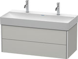 Duravit XSquare Waschtischunterbau 984 mm betongrau matt mit 2 Schubkästen und Tip-On-Technik