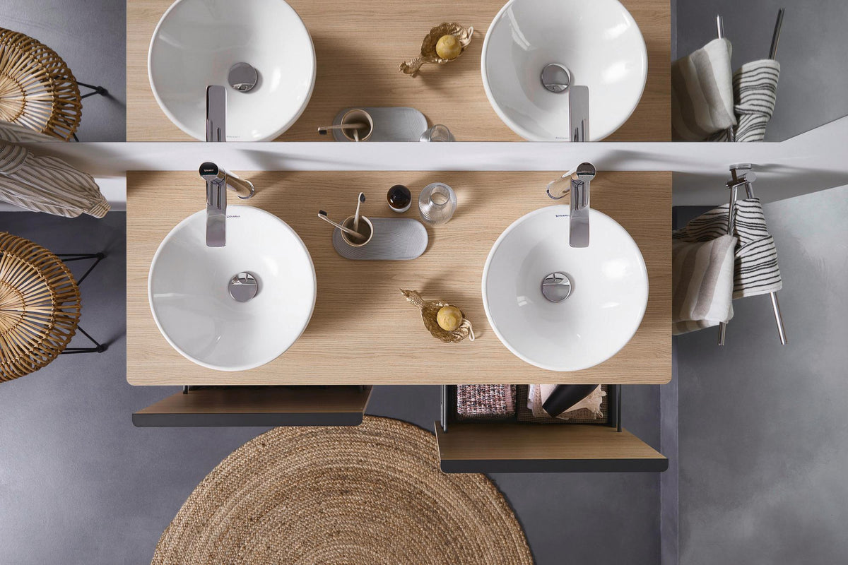 DURAVIT D-Neo Aufsatzbecken 400mm rund weiß ohne Überlauf mit WonderGliss