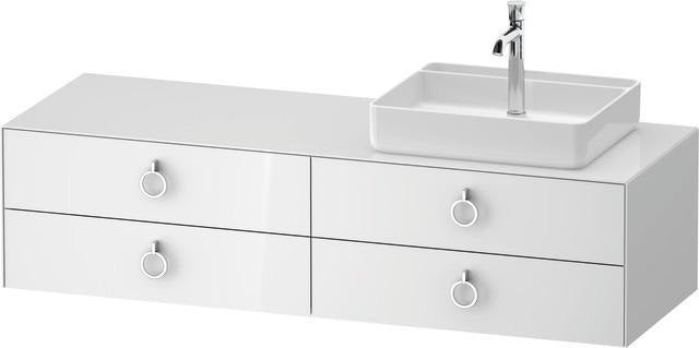 Duravit White Tulip Waschtischunterbau 1600 mm Nussbaum links von Philippe Starck