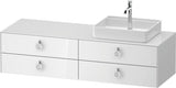 Duravit White Tulip Waschtischunterbau 1600 mm Nussbaum links von Philippe Starck