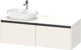 Duravit Ketho.2 Konsolen-Waschtischunterbau 1400 mm Betongrau Matt mit 2 Auszügen