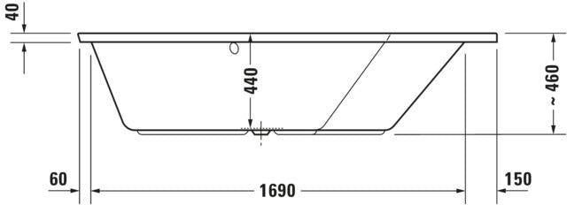DURAVIT Paiova 5 Eckbadewanne 1900x1400 mm Weiß Rechts – 2-Sitzer mit Überlauf