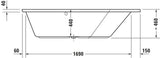 DURAVIT Paiova 5 Eckbadewanne 1900x1400 mm Weiß Rechts – 2-Sitzer mit Überlauf