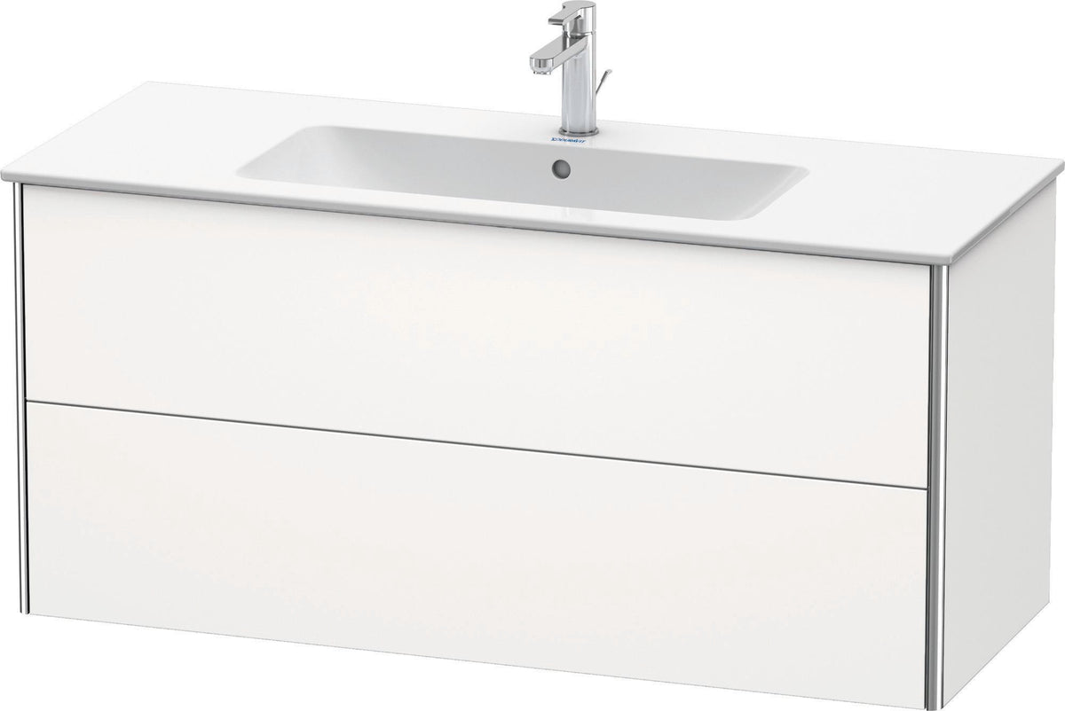 DURAVIT XSquare Waschtischunterbau 1210 mm, 2 Schubkästen, Weiß Seidenmatt