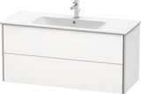 DURAVIT XSquare Waschtischunterbau 1210 mm, 2 Schubkästen, Weiß Seidenmatt