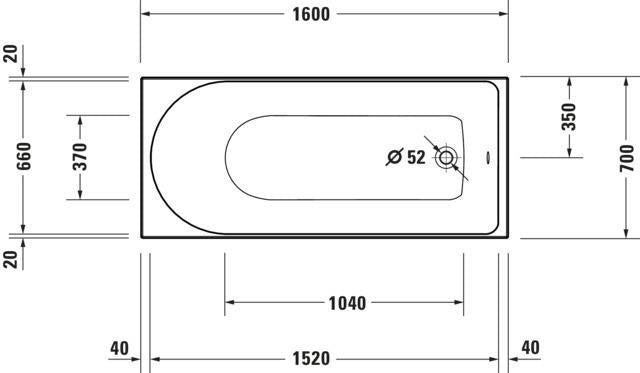 DURAVIT D-Neo Whirlwanne 1500x750 mm Einbau mit Jet-Project, 6 verstellbare Düsen, Weiß