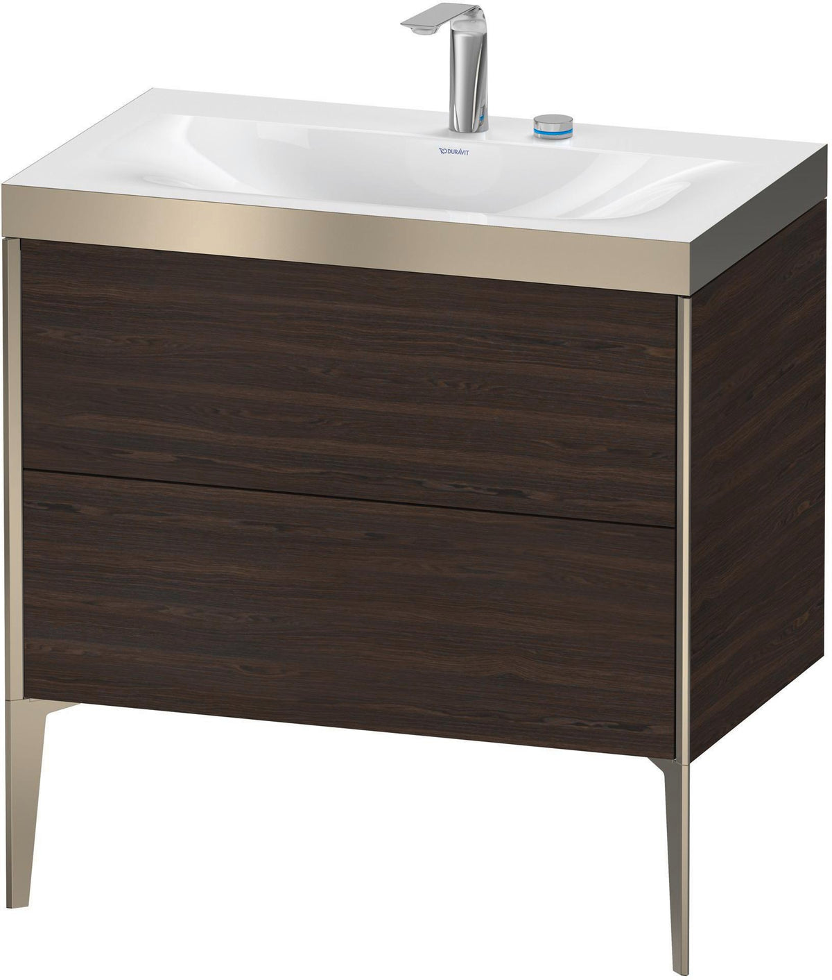 DURAVIT XViu c-bonded Waschtischset bodenstehend 800 mm mit 2 Auszügen und Push-Open