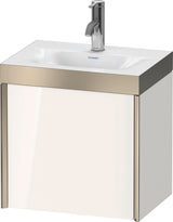 DURAVIT XViu Waschtischunterbauset 460 mm, champagner matt/weiß matt, 1 Tür, wandhängend