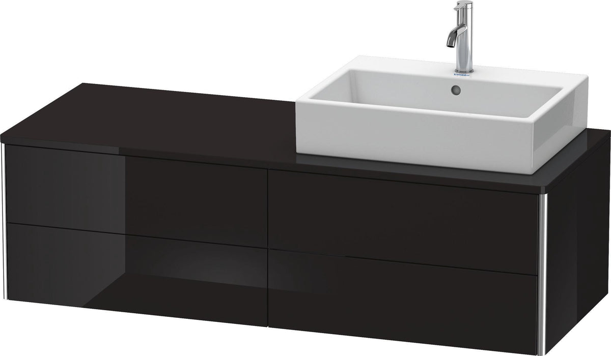Duravit XSquare Konsolenwaschtischunterbau 1400 mm betongrau matt, 4 Schubkästen, wandhängend