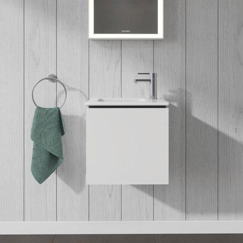 Duravit L-Cube Waschtischunterbau 420 mm wandhängend, 1 Tür rechts, weiß matt – Christian Werner Design