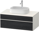 DURAVIT Zencha Konsolenwaschtischunterbau 1000 mm Eiche Anthrazit mit Tip-on Technik