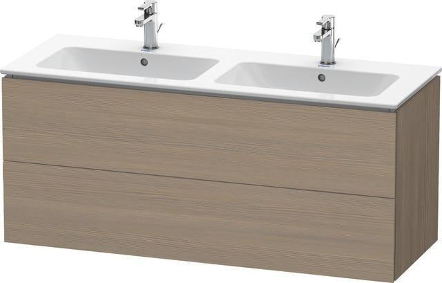 Duravit L-Cube Waschtischunterbau 1290 mm taupe supermatt mit Tip-On-Technik