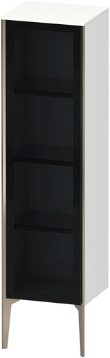 DURAVIT XViu Halbhochschrank mit Glastür 1330 mm, rechts, champagner matt/weiß matt