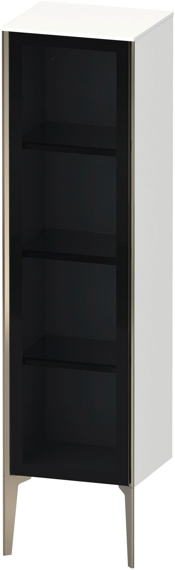 DURAVIT XViu Halbhochschrank mit Glastür 1330 mm, rechts, champagner matt/weiß matt