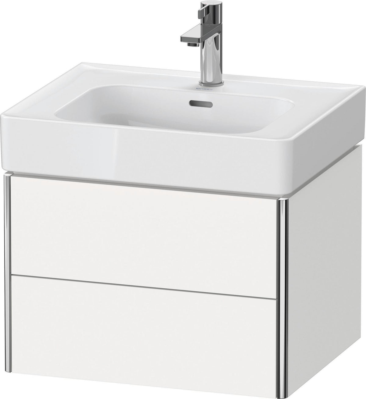 Duravit XSquare Waschtischunterbau 584 mm, 2 Schubkästen, Tip-on, Taupe