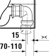 DURAVIT Soleil by Starck Stand-WC Kombi 650 mm, spülrandlos, weiß, inkl. Befestigung