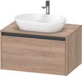 DURAVIT Ketho.2 Konsolen-Waschtischunterbau 800 mm betongrau matt mit 1 Auszug