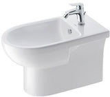 Duravit No.1 Einhebel-Bidetmischer 123 mm Chrom mit Zugstangen-Ablaufgarnitur