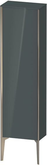 Duravit Halbhochschrank XViu 1330 mm, 1 Tür, grau hochglänzend, Push-Open & Soft-Close