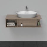 Duravit D-Neo Waschtischunterbau wandhängend 800 mm Eiche Terra, offenes Fach links
