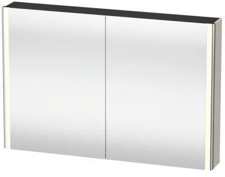 Duravit XSquare Spiegelschrank 1200 mm mit LED-Beleuchtung & Soft-Close, Weiß Seidenmatt