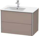 Duravit XSquare Waschtischunterbau 810 mm betongrau matt mit 2 Schubkästen und Tip-On-Technik