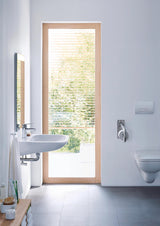 Duravit D-Code Waschtisch 600 mm weiß mit Überlauf und 1 Hahnloch, wandhängend