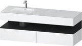 DURAVIT Qatego Studio F. A. Porsche Einbauwaschtisch mit Konsolenwaschtischunterbau 1600 mm Weiß Matt
