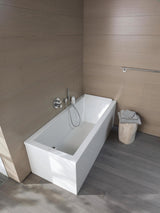 DURAVIT Starck Einbau-Badewanne 1600x700 mm Weiß mit Überlauf und 1 Rückenschräge