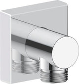 DURAVIT Wandanschlussbogen 55x102 mm eckig Chrom mit Rosette – 1/2 Zoll