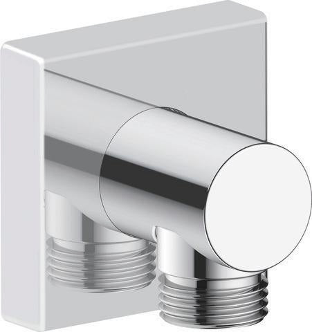 DURAVIT Wandanschlussbogen 55x102 mm eckig Chrom mit Rosette – 1/2 Zoll