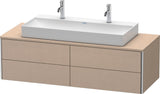 DURAVIT XSquare Waschtischunterbau 1400 mm, 4 Schubkästen, betongrau matt, wandhängend