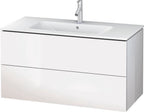 weiß hochglanz / Mitteldichte Faserplatte (MDF) / 2 Schubkästen