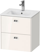DURAVIT Brioso Waschtischunterbau 553x520x419 mm, 2 Schubkästen, Weiß Matt, Griff Chrom