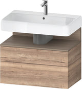Duravit Qatego Waschtischunterbau 790 mm Weiß Hochglanz mit LED-Nischenbeleuchtung