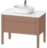 DURAVIT Luv Waschtischunterbau bodenstehend 938 mm Mandel Seidenmatt mit Tip-On Technik