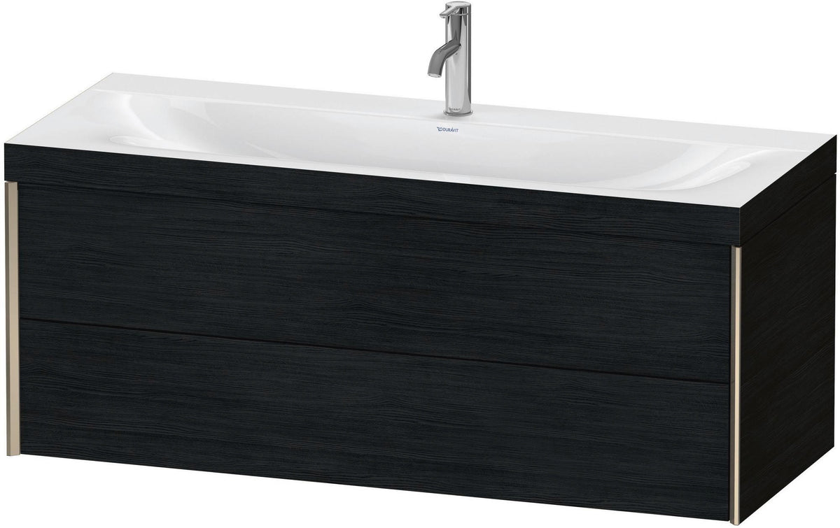 Duravit XViu c-bonded Waschtischunterschrank 1200 mm Eiche mit 2 Schubkästen und Waschschüssel