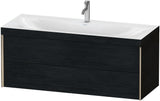 Duravit XViu c-bonded Waschtischunterschrank 1200 mm Eiche mit 2 Schubkästen und Waschschüssel