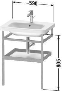 DURAVIT DuraStyle Möbel-Accessoire mit Handtuchhalter und Ablage, 440x590x805 mm, Weiß Matt/Eiche Massiv